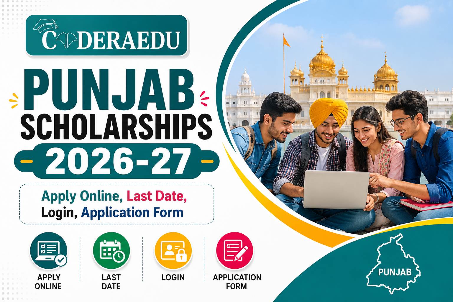 Graduation cap and books representing Punjab Scholarships 2026-27