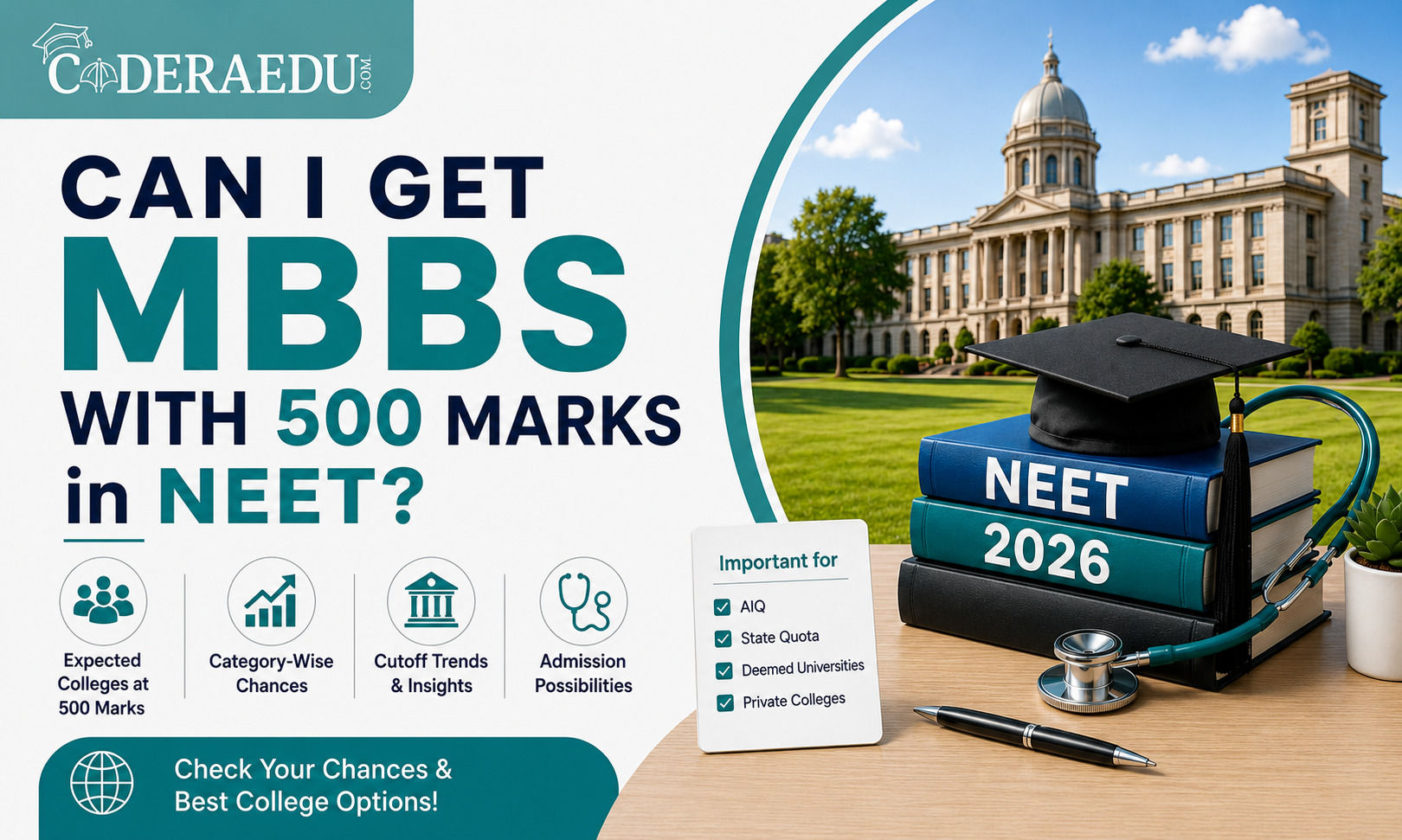Can I get MBBS with 500 marks in NEET 2026 college options