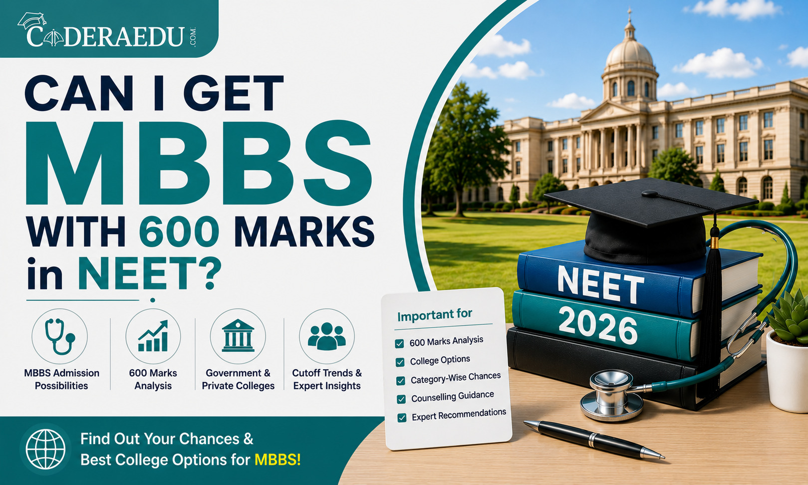 Can I get MBBS with 600 marks in NEET 2026 government college AIQ options