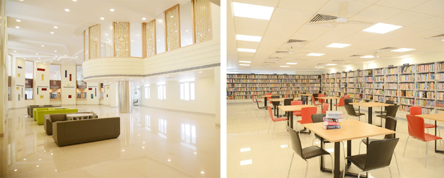 Central Library (65,000+ Books, 400+ International Journals)